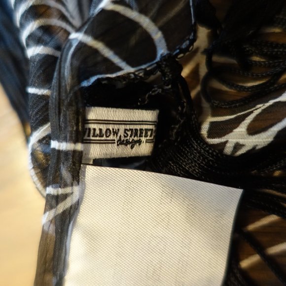 Willow Street Design Spiderweb Halloween Goth Waterfall Fringe Vest - Picture 4 of 6